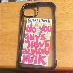 Casetify Black and Pink Phone Case with Vibrant Design